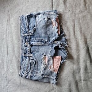 AMERICAN EAGLE OUTFITTERS Sz 8 Blue Denim Jean Shorts